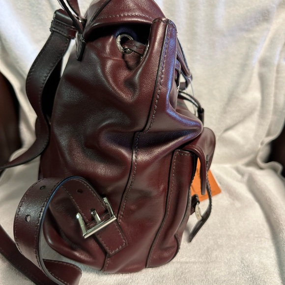 Prada Burgundy Leather Backpack - Picture 13 of 16
